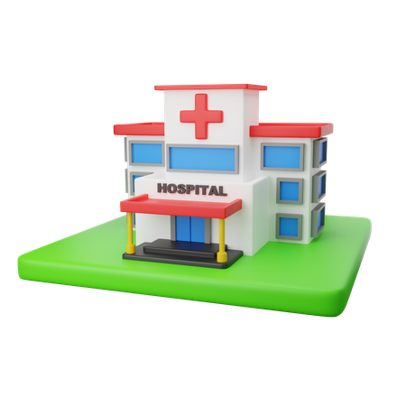 Free 病院  3D Icon