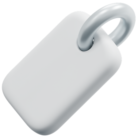 Free 空白の角丸長方形タグ  3D Icon