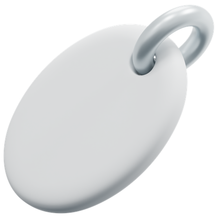 Free 빈 수평 타원형 태그  3D Icon