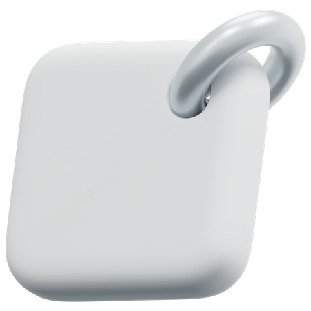 Free 空白の角丸四角タグ  3D Icon