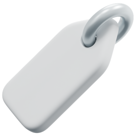 Free 빈 각진 상단 태그  3D Icon