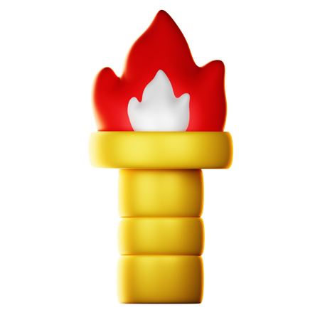 Free 金色のトーチ  3D Icon