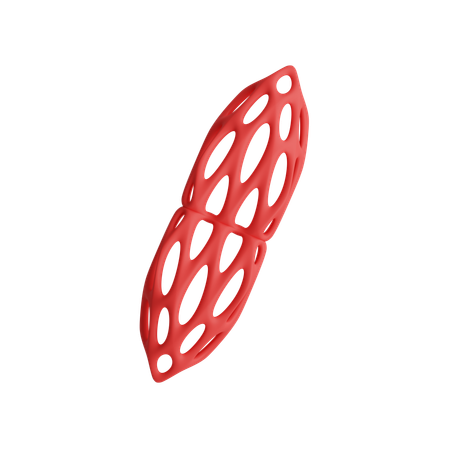 Free 유기 와이어프레임 길쭉한 보석  3D Icon