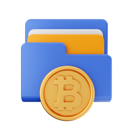Free ビットコインフォルダ  3D Icon