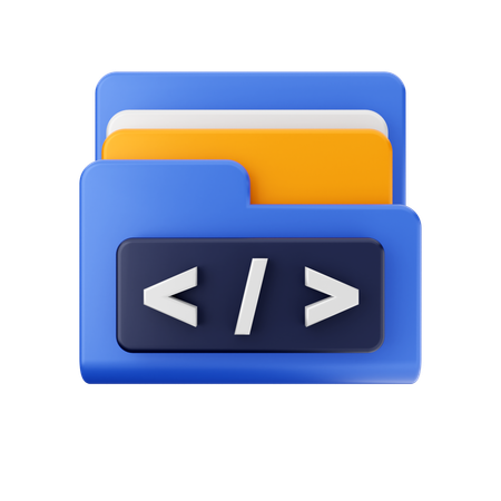Free コーディングフォルダ  3D Icon