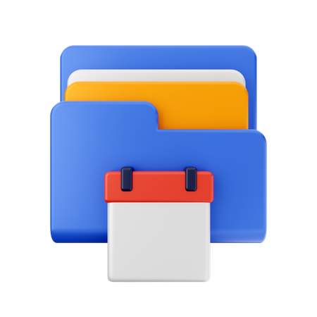 Free カレンダーフォルダ  3D Icon