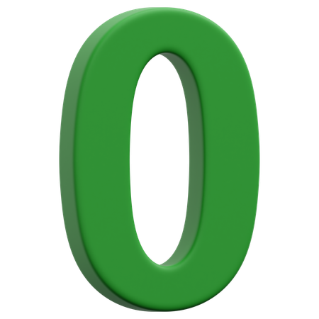 Free 0 numero  3D Icon