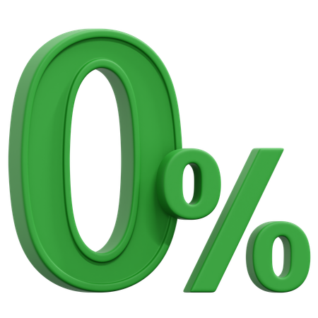 Free 0 Percent  3D Icon