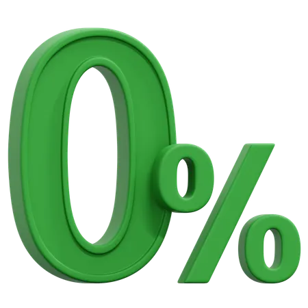 Free 0 Percent  3D Icon