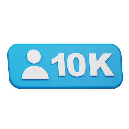 Free フォロワー数1万人  3D Icon