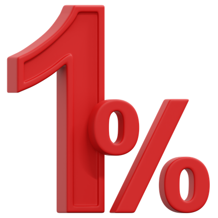 Free 1%  3D Icon