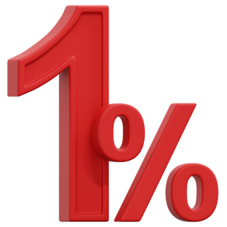 Free 1 Percent  3D Icon