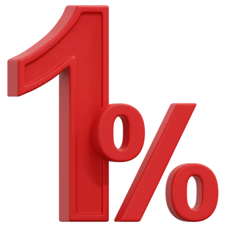 Free 1 Percent  3D Icon