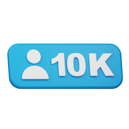 Free 10 000 abonnés  3D Icon