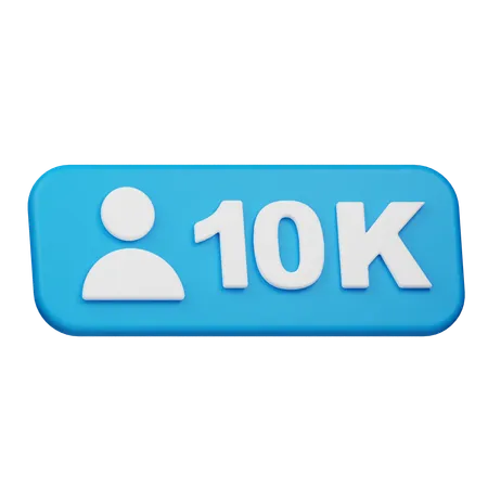 Free 10 000 abonnés  3D Icon