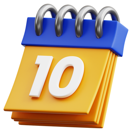 Free 10日  3D Icon