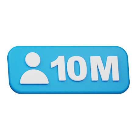 Free 10 millions d'abonnés  3D Icon