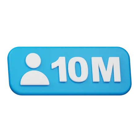 Free 10 millions d'abonnés  3D Icon