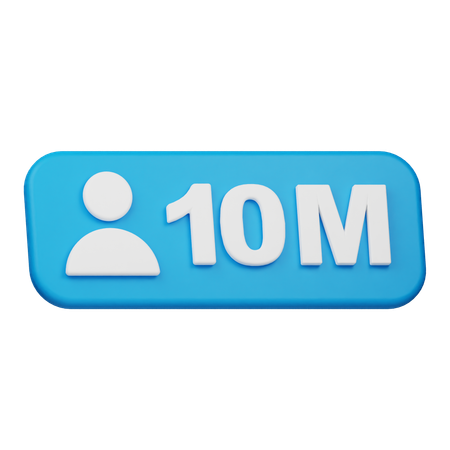 Free 10 millions d'abonnés  3D Icon