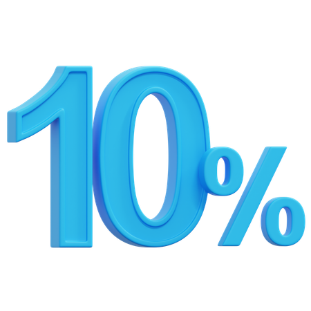 Free 10 Percent  3D Icon