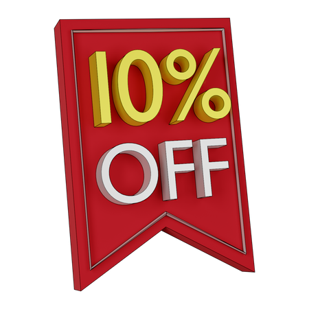 Free 10 pour cent de réduction  3D Icon