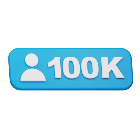 Free 100 000 abonnés  3D Icon