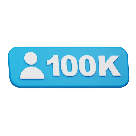 Free 100 000 abonnés  3D Icon