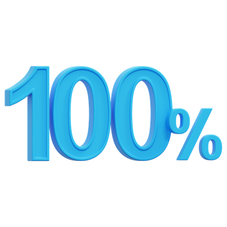 Free 100 Percent  3D Icon