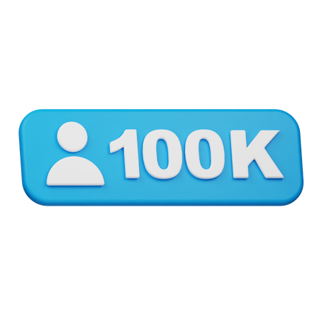 Free 100.000 Follower  3D Icon