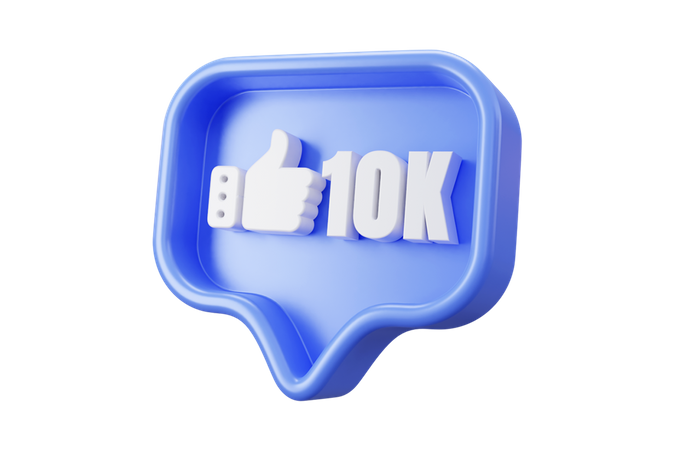 Free 10k me gusta  3D Icon