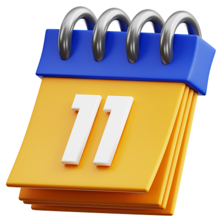 Free 11日  3D Icon