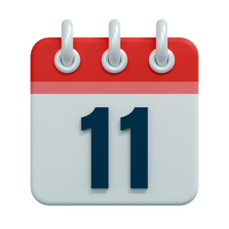Free 11 Date  3D Icon