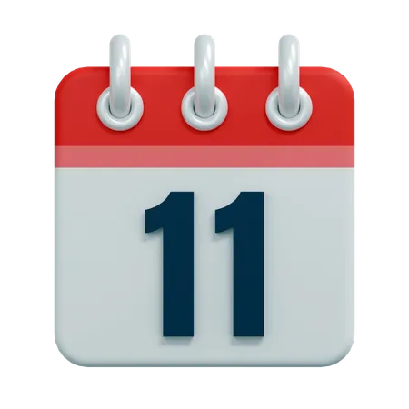 Free 11 Date  3D Icon