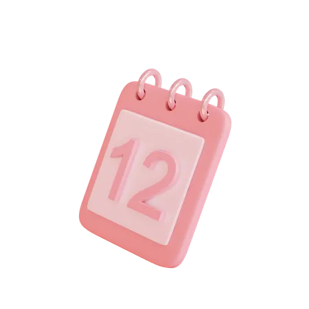 Free 12 Date  3D Illustration