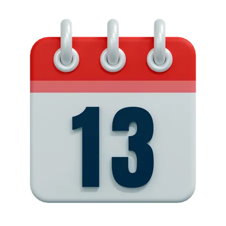 Free 13 Date  3D Icon