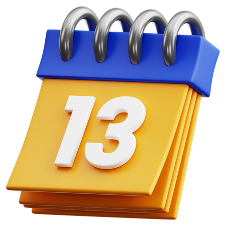 Free 13 fecha  3D Icon