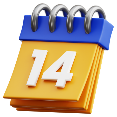 Free 14 fecha  3D Icon