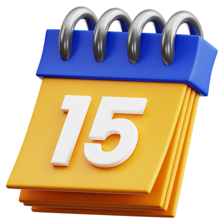 Free 15日  3D Icon