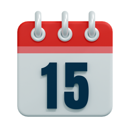 Free 15 Date  3D Icon