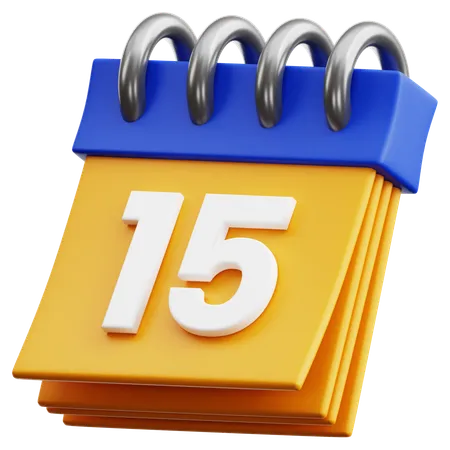 Free 15일  3D Icon