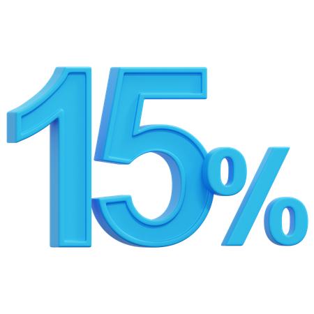 Free 15 Percent  3D Icon