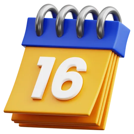 Free 16 fecha  3D Icon