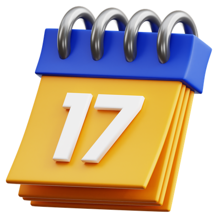 Free 17 fecha  3D Icon