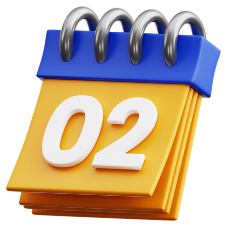 Free 2 日付  3D Icon