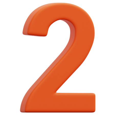 Free 2 Number  3D Icon