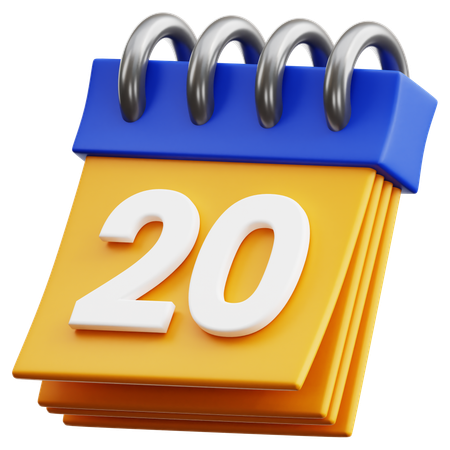 Free 20 fecha  3D Icon