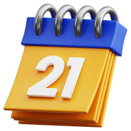Free 21日  3D Icon