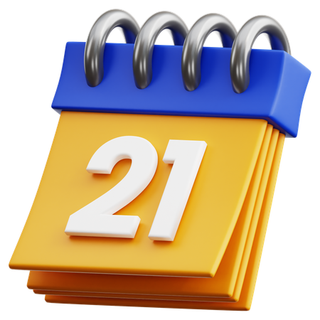 Free 21 fecha  3D Icon