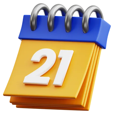 Free 21 fecha  3D Icon