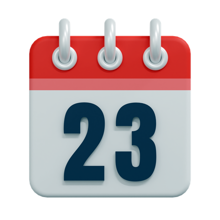 Free 23 Date  3D Icon